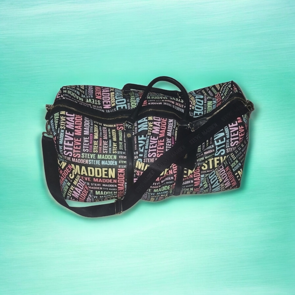 Steve Madden Colorful Logo Duffel Bag